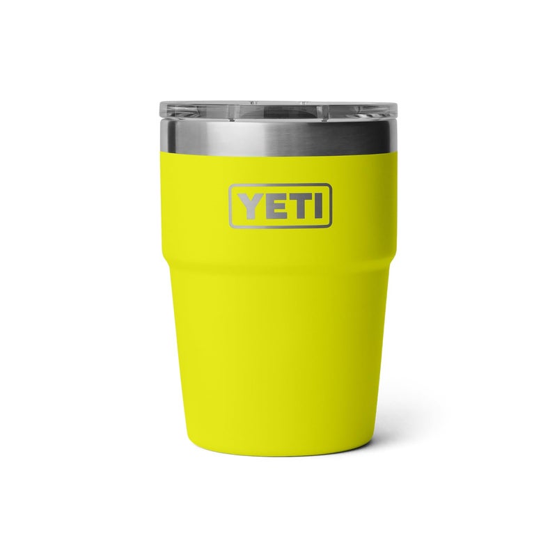 YETI Rambler 16 oz Stackable Tumbler  Vacuum Insulated  Stainless Steel with MagSlider Lid  Firefly Yellow - Image 3