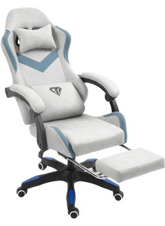 Gaming Chair Computer Chair with Footrest and Lumbar Support Height Adjustable Game Chair with 360°-Swivel Seat and Headrest and for Office or Gaming