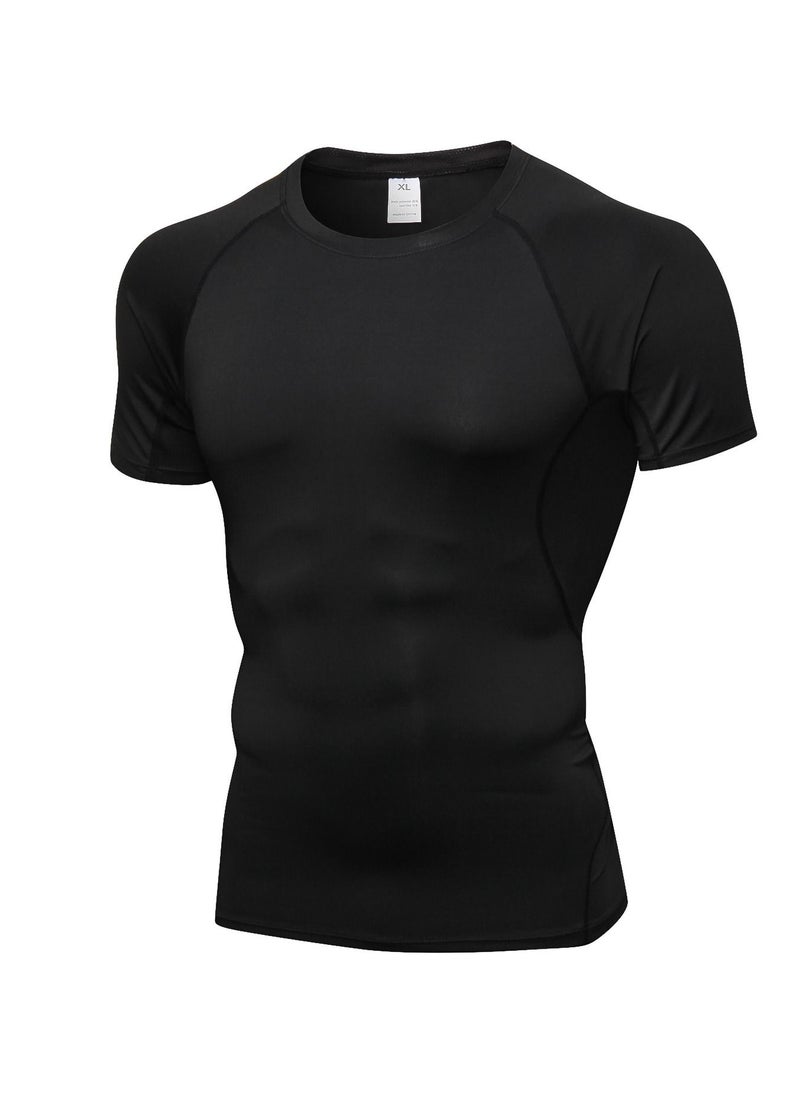 Men Quick Dry Breathable Elastic T-Shirt Black - pzsku/ZF12CB358766585E277BCZ/45/_/1659693872/4b7aed03-a053-404b-88fd-f828e90c5ae7