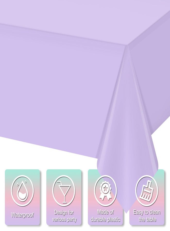 MASHAN 24Pcs Pastel Tablecloths,Plastic Mix Color Tablecloth Disposable Rectangle Table Covers for Baby Shower, Wedding,Girls Birthday Party and Ice Cream Party Decoration,6Color, 54 x 108 Inch - Image 3