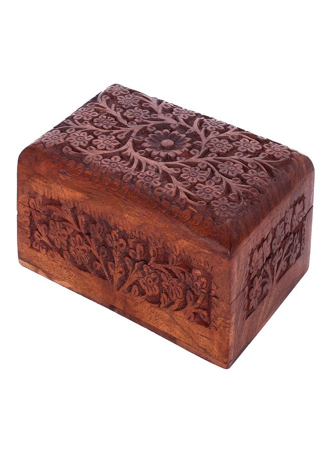 Voila Wooden Artifacts Small Decorative Box for Necklaces Earrings & Trinkets 15x10x6.5 CM - Image 3