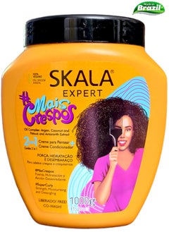 SKALA Skala Expert Mais Crespos Hair Treatment for Curly and Afro Hair Perfect and Defined Curls, Hydration, Softness and Detangling in a Single Product 1000g  - Image 1