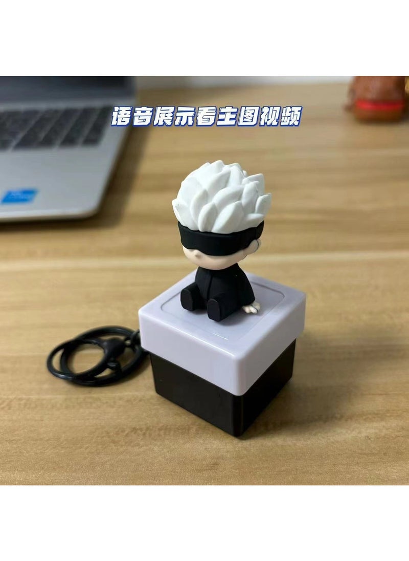 Buddha Sound Keychain Stress Relief Toy Five wukong sound button [exquisite boxed] 