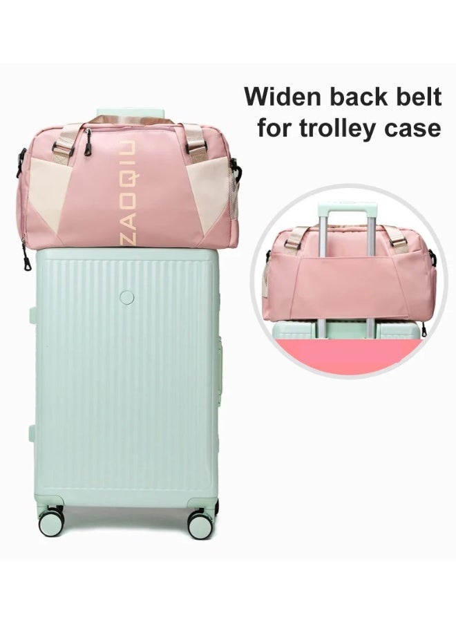 Large capacity, water-resistant sports duffel bag with shoulder strap, suitable for travel and gym, made of polyester nylon. - Image 4