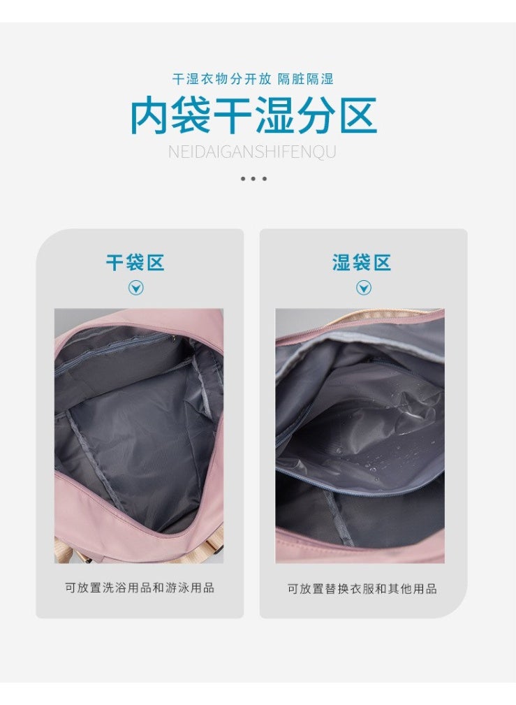 Large capacity, water-resistant sports duffel bag with shoulder strap, suitable for travel and gym, made of polyester nylon. - Image 3