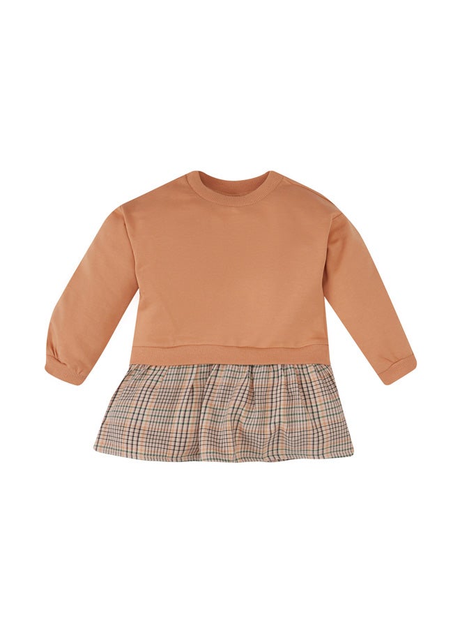 DeFacto Babygirl Regular Fit Bike Neck Long Sleeve Knitted Dress  - Image 5