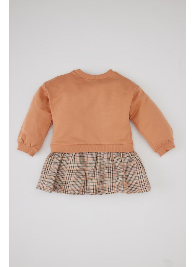 DeFacto Babygirl Regular Fit Bike Neck Long Sleeve Knitted Dress  - Image 3