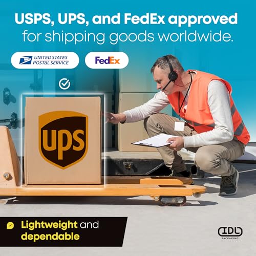 IDL Packaging Medium Moving & Shipping Boxes 12 x 12 x 8 inches (5-Pack) - Extra Strength 200 lb vs Regular - USA-Made Corrugated Cardboard Boxes for USPS/UPS/FEDEX - Box for Shipping by IDL Packaging - Image 5