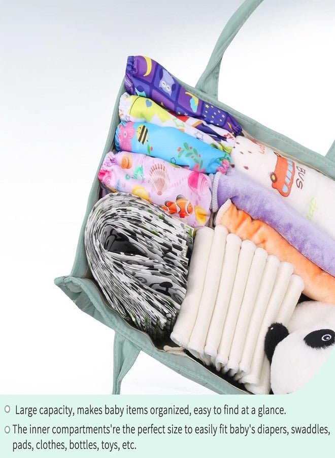Suicune Baby Diaper Caddy Organizer, Baby Things Storage Organizer for Nursery, Changing Table and Car, Portable Basket for Baby Items, Baby Shower Gifts, with Handles - Image 2