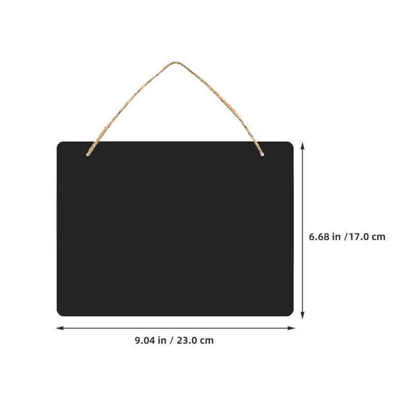 Double Sided Wooden Chalkboard 23x17cm Hanging Erasable Memo Board for Kitchen Menu Office - Image 3