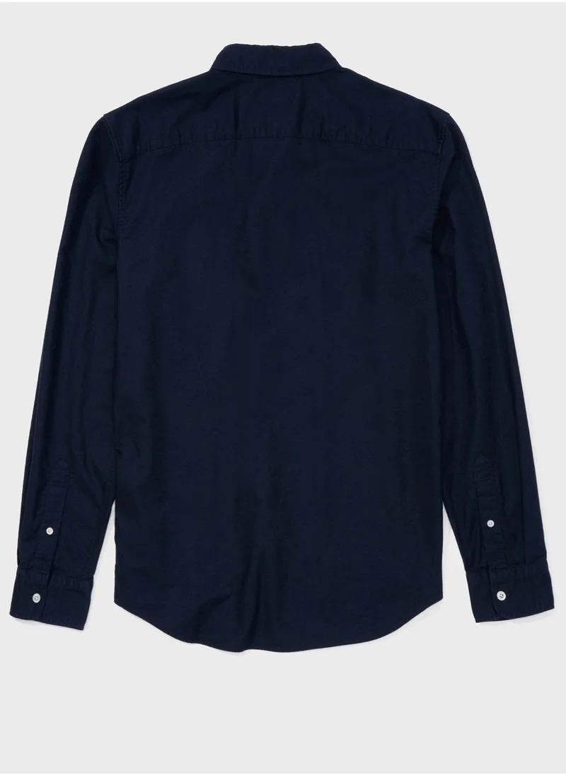امريكان ايجل Oxford slim fit button down shirt