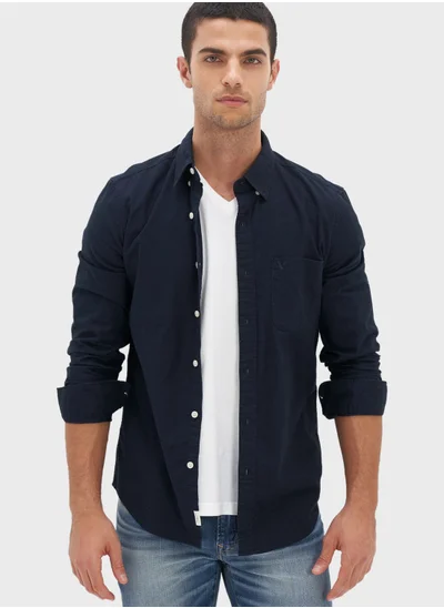 امريكان ايجل Oxford slim fit button down shirt