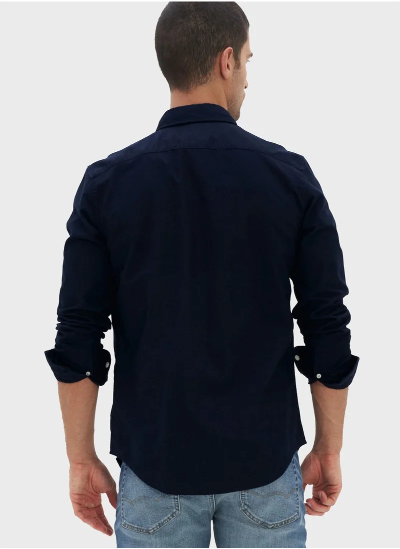 امريكان ايجل Oxford slim fit button down shirt