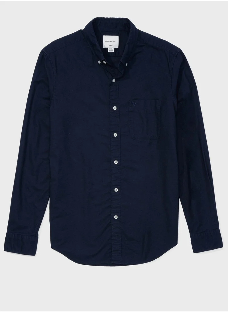 امريكان ايجل Oxford slim fit button down shirt