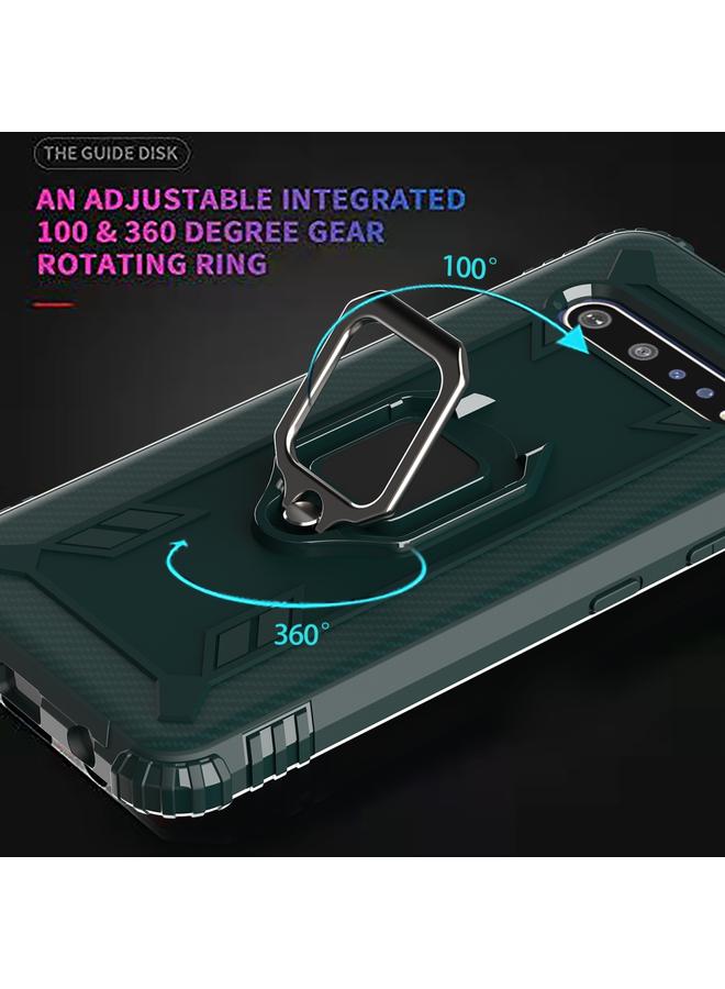 S-TOP Case For LG V60 & V60 ThinQ Carbon Fiber Protective Case with 360 Degree Rotating Ring Holder - Image 4