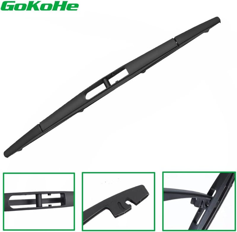 GoKoHe شفرات مساحات زجاج أمامي وخلفي (عبوة من 3 قطع) بديلة لسيارات Honda Fit 2009-2020 مقاس 28" + 14" مساحة زجاج أمامي و14" مساحة خلفية - Image 4