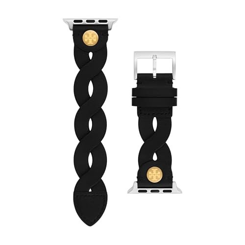 Tory Burch Women's Braided Band for Apple Watch®, Leather (Model: TBS0112E) - Image 1