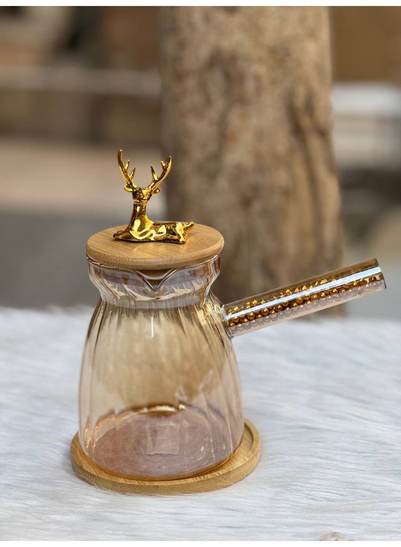 Coffee pot with a wooden lid, 500 ml