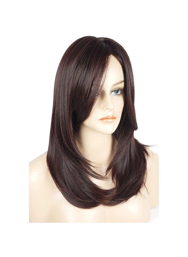 PRAVRAJYA Women's Full Head Hair Wig - Natural Brown Layered Synthetic Hair Extension for Women and Girls (Brown) - Image 1