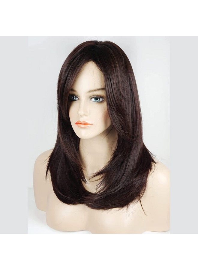PRAVRAJYA Women's Full Head Hair Wig - Natural Brown Layered Synthetic Hair Extension for Women and Girls (Brown) - Image 4