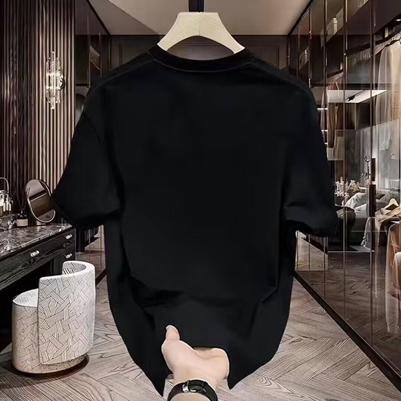 Summer Printed Short-Sleeved T-Shirt Men'S Japanese Style Loose All-Match Half-Sleeved Simple Base Shirt Trendy - Image 3