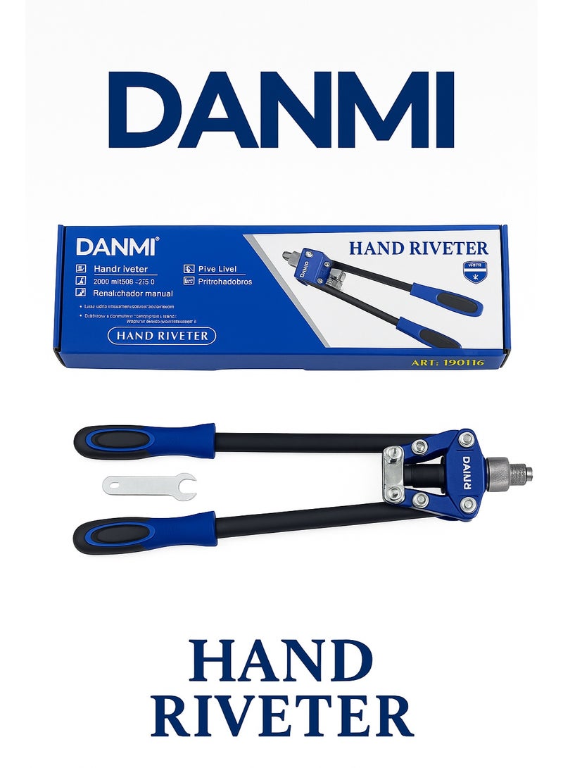 DANMI Industrial Hand Riveter – Dual Grip with 3 Interchangeable Nozzles – ART: 190116 - Image 2