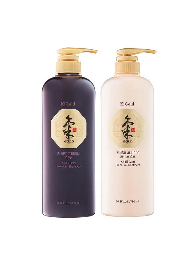 Daeng Gi Meo Ri - Ki Gold - Premium Shampoo + Treatment Set for Hair Loss, Thin Hair, Gray Hair Prevention, Medicinal Herbal Shampoo, All Natural, Korea's No. 1 Brand - Image 1