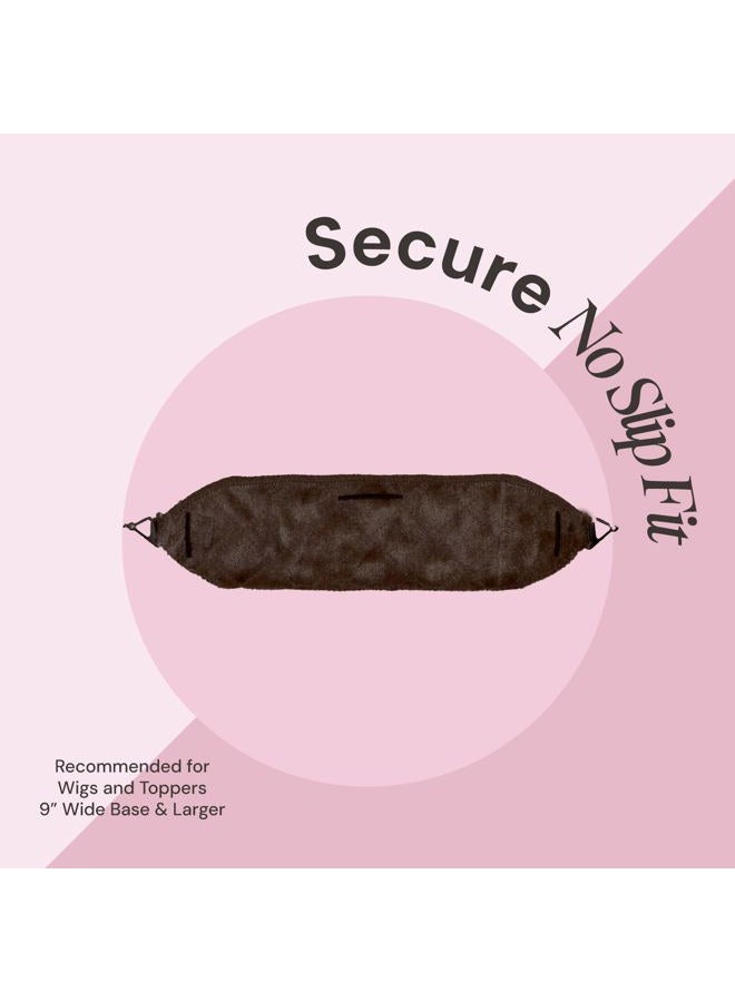 Milano Collection Large TopGrip Non-Slip Comfort Band; Secure Wigs Eliminates Clips & Bulk at Nape (PATENTED) (Brown) - Image 3