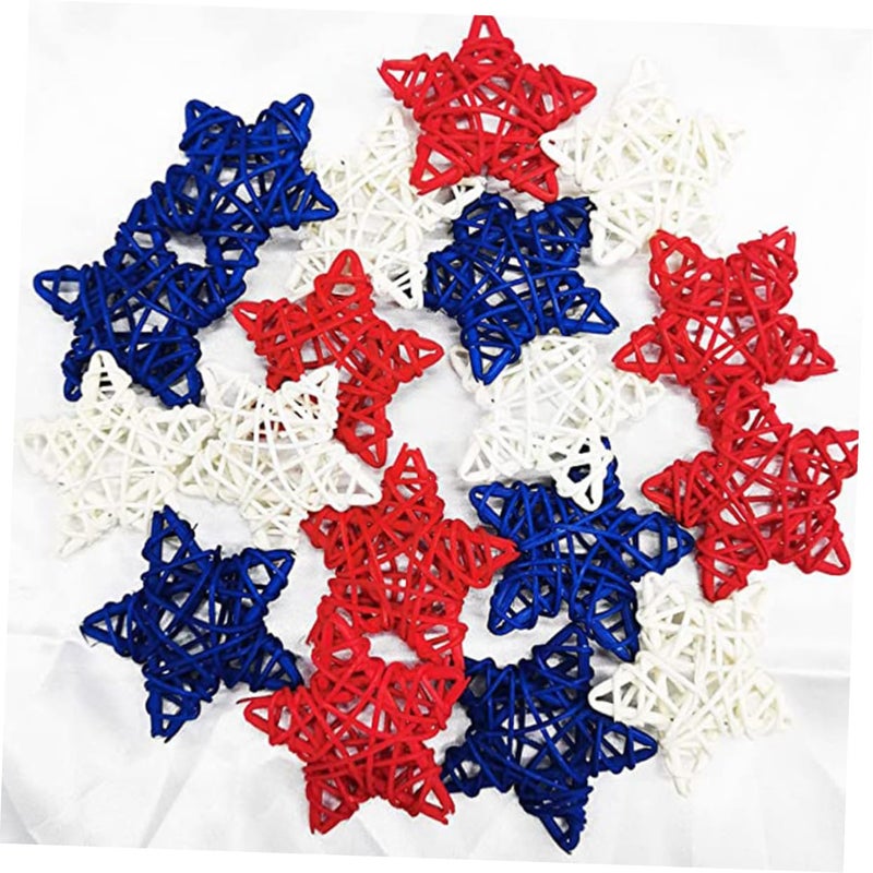 DIY Natural Rattan Woven Star Decorations 18Pcs For Home Craft Photo Props - Image 5