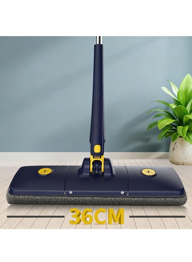 HOMESTAR No-Hand-Washing Mop Set - Dry & Wet Dual-Purpose Household Mop with 360° Rotating Head, 2 Reusable Microfiber Pads for Floor & Wall Cleaning, Self-Wringing Design for Hardwood, Tile, Laminate Floors - Image 5