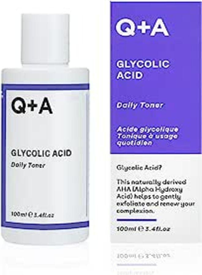 Q+A Glycolic Acid Daily Toner, Blend of Super Hydrating and Brightening Ingredients for Silky Smooth Skin. 100ml - Image 2