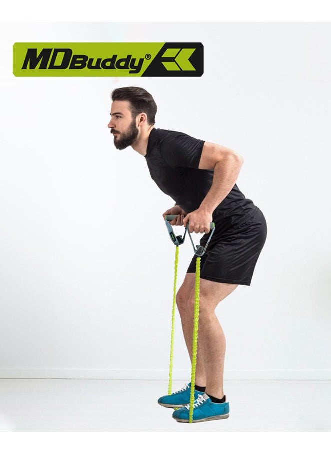 MDBuddy - Resistance Tubes/Bands Heavy Duty Protective Nylon with soft foam Handles (Heavy) - Image 1