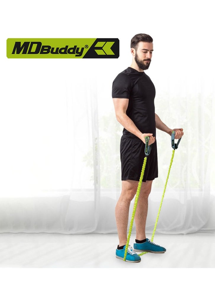 MDBuddy - Resistance Tubes/Bands Heavy Duty Protective Nylon with soft foam Handles (Heavy) - Image 1