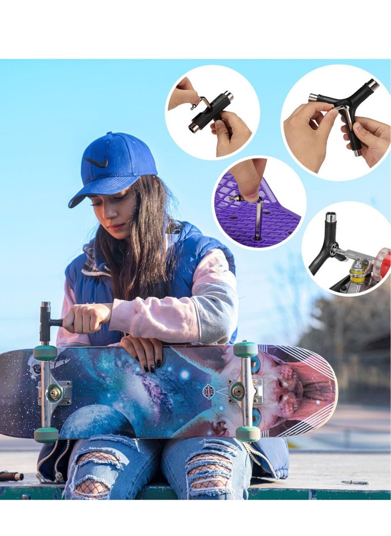 Excefore - All in One Skateboard Tool Kit, Roller skate Tool All in One, Pack of 2, Y and T Tool for Skateboard, Longboard Tool - Image 1