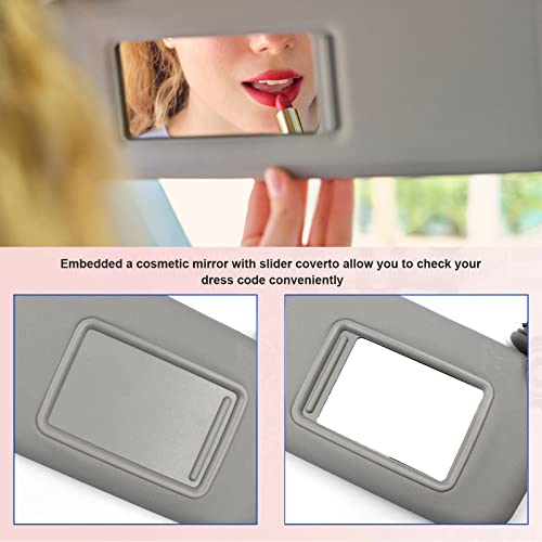 Nakuuly Left Driver Side Sun Visor Gray with Sunroof Compatible with Toyota RAV4 2006 2007 2008 2009 2010 2011 2012 2013 Sunvisor Replaces # 74320-42501-B2 - Image 4