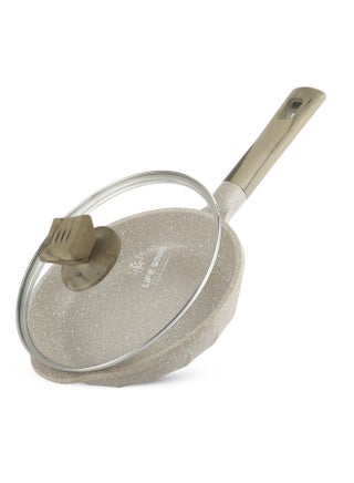 22CM Frying Pan With Lid - 5 Layer Granite Coating with Multiple Hob Compatibility  Heat-Resistant Handle - Induction bottom - pzsku/ZF12D53A1649AE7233763Z/45/_/1733222772/66e19c54-0109-427a-a42d-167c74f9c270