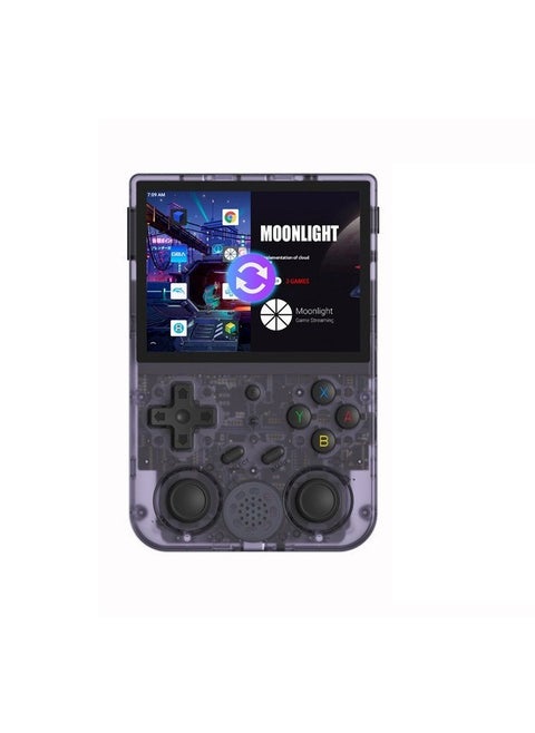 RG353V Retro Handheld Game with Dual OS Android 11 and Linux, RG353V with 128G TF Card Pre-Installed 10000 Games Supports 5G WiFi 4.2 Bluetooth (Transparent Purple)