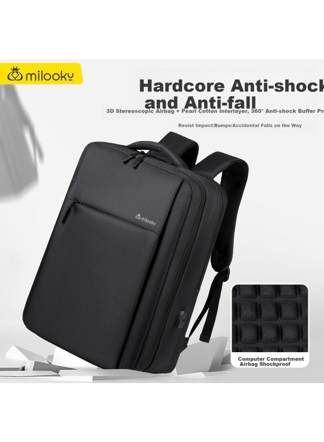 Milooky Laptop Backpack For Men, 17.3/18 Inch High-end Business Travel Backpack With Large Capacity - Image 3