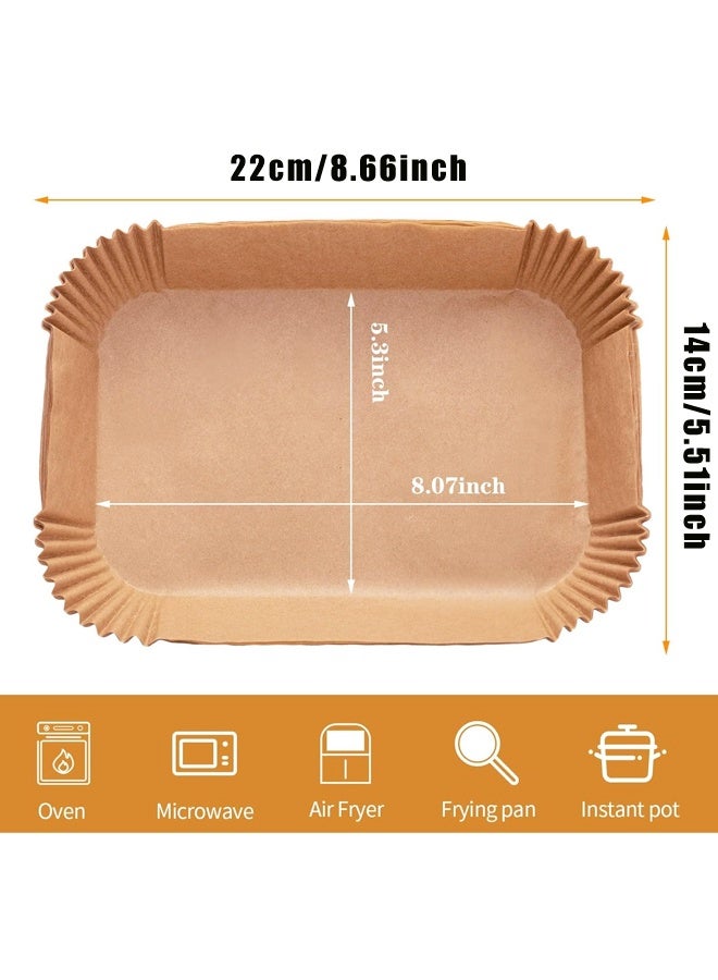 100 قطعة من ورق القلي الهوائي غير اللاصق، ورق البرشمان المربع المقاوم للحرارة، وسادة تحميص مقاومة للزيت مع مقلاة نينجا الهوائية - Image 2