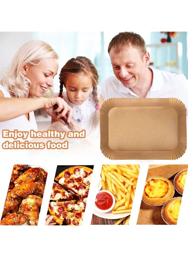 100 قطعة من ورق القلي الهوائي غير اللاصق، ورق البرشمان المربع المقاوم للحرارة، وسادة تحميص مقاومة للزيت مع مقلاة نينجا الهوائية - Image 3