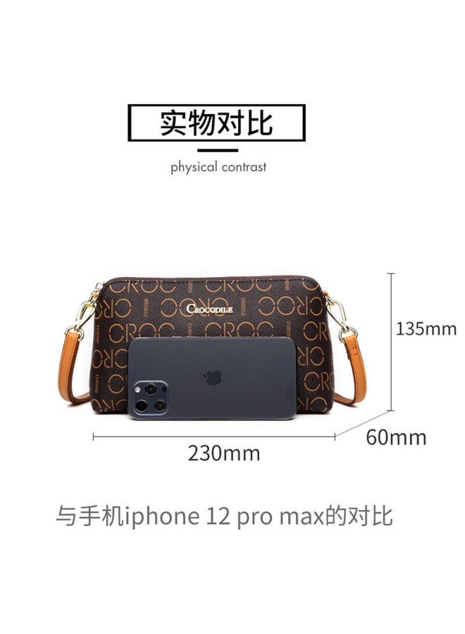 Crocodile Women's Wrist Bag, Portable Small Bag, Printed Shoulder Bag, Simple Crossbody Bag For Women, Birthday Gift, V673 Brow - Image 3
