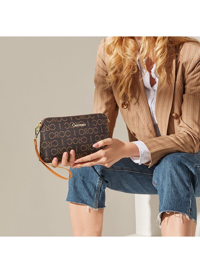 Crocodile Women's Wrist Bag, Portable Small Bag, Printed Shoulder Bag, Simple Crossbody Bag For Women, Birthday Gift, V673 Brow - Image 2