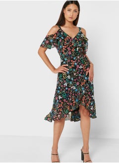 Ruffle Detail Floral Print Dress - pzsku/ZF12DA5BD736FA764DDECZ/45/_/1698933182/cb200bd9-08bc-4250-8aa0-55672b057a23