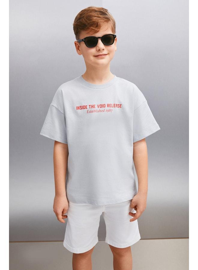 GRIMELANGE SANTO Men's Gray T-Shirt. - Image 3