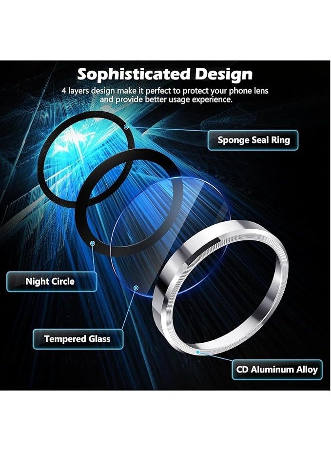 2 Pack Compatible with Galaxy Tab S11 Ultra 14.6 inch 2025 SM-X930 X936B Tablet 9H Tempered Glass Camera Cover Protector Metal Individual Ring - Image 4