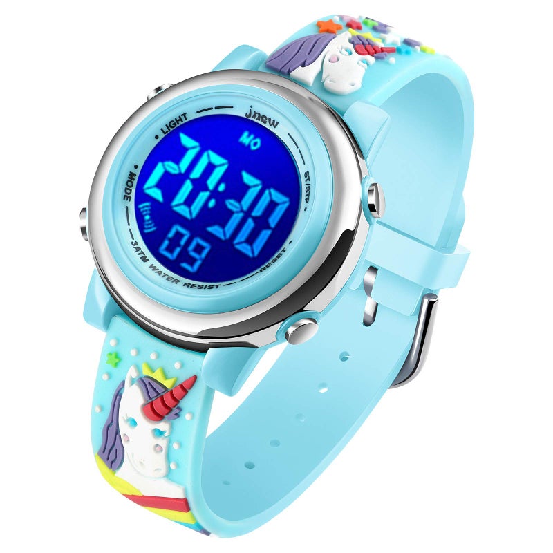 Kids Digital Sport Waterproof Watch for Girls Boys, Kid Sports Outdoor LED Electrical Watches with Luminous Alarm Stopwatch Child Wristwatch