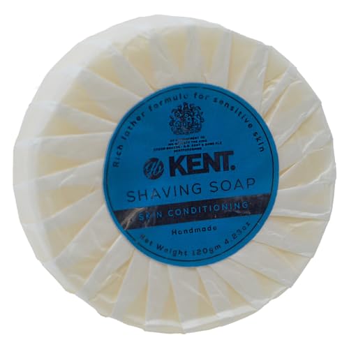 Kent SB2 Shaving Soap Puck Refill for Men for Shaving Soap Bowl Use with Shaving Brush for Men, Luxury Shave Barber Soap Made with Extracts of Coconut, Sgea, Jaboba Made in England - Image 1
