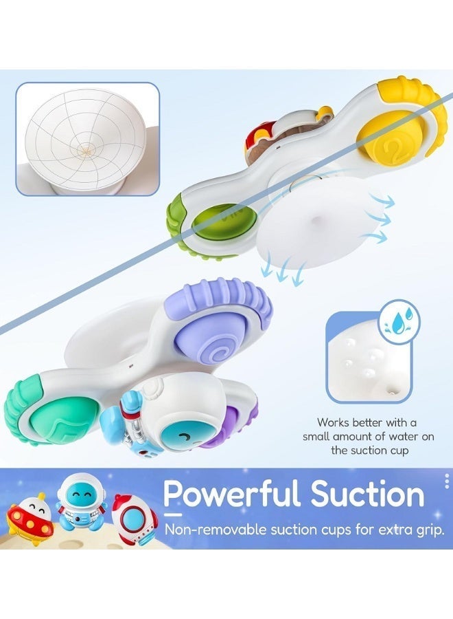 SUZZ 3PCS Suction Cup Spinner Toys for 1 2 Year Old Toddlers Birthday Gift|Spinning Top Baby Bath Toy for Kids|Sensory Airplane Travel Toy for Toddlers Infant - Image 4