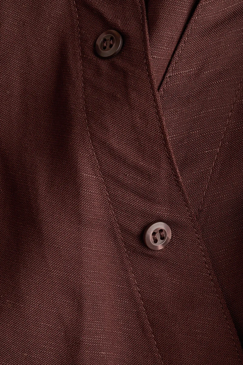 H&M Linen-blend wrap shirt
