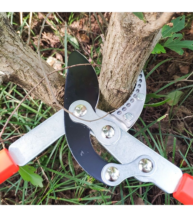 Button Shark Head Telescopic Shears High Efficiency Heavy Duty Thick Branch Pruning Scissors With PTFE Blade Extendable Handle For Garden Tree Trimming - Image 4